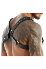 Men's Leather Chest Harness, Men's Shirt Accessory, Stylish Leather Accessory - SHM163 - Image 2