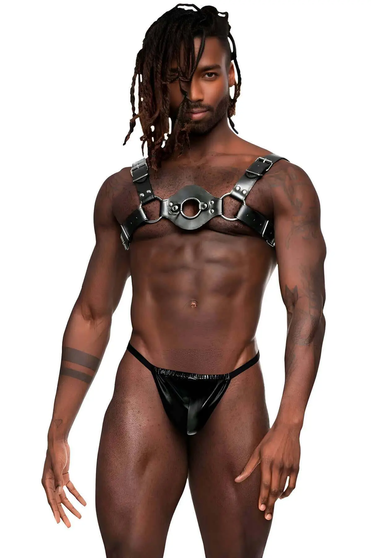 Men's Leather Chest Harness, Fancy Apparel, Men's Leather Underwear - SHM151