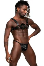 Men's Leather Chest Harness, Fancy Apparel, Men's Leather Underwear - SHM151 - Image 3