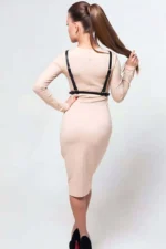 Stylish Patterned Leather Chest Harness - SH193 - Image 3