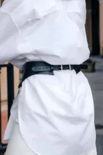 Stylish Leather Chain Belt, Dress Belt, Chain Style Shirt Belt - SH1121 - Image 2