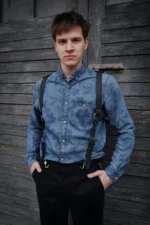 Men's Leather Sexy Harness - SHM134 - Image 3