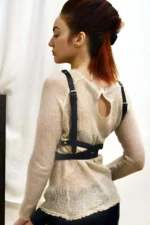 Tight Leather Sexy Breast Harness - SH903 - Image 6