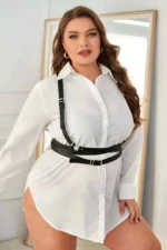 Stylish Leather Fantasy Breast Harness - SH932 - Image 3