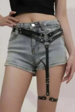 Sexy Leather One-Leg Garter Harness - SH930