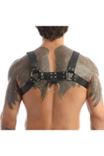 Men's Fantasy Leather Apparel, Leather Fantasy Clothing, Men's Leather Harness Accessories - SHM162 - Image 2