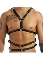 Men Chest Belt, Leather Men's Fantasy Apparel, Stylish Leather Belt - SHM97