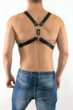 Men's Leather Chest Harness - Sexy Men's Fantasy Apparel - Men's Underwear - SHM13 - Image 2