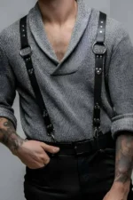 Men's Belt/Pants Suspenders, Stylish Leather Men's Body Belt - SHM175