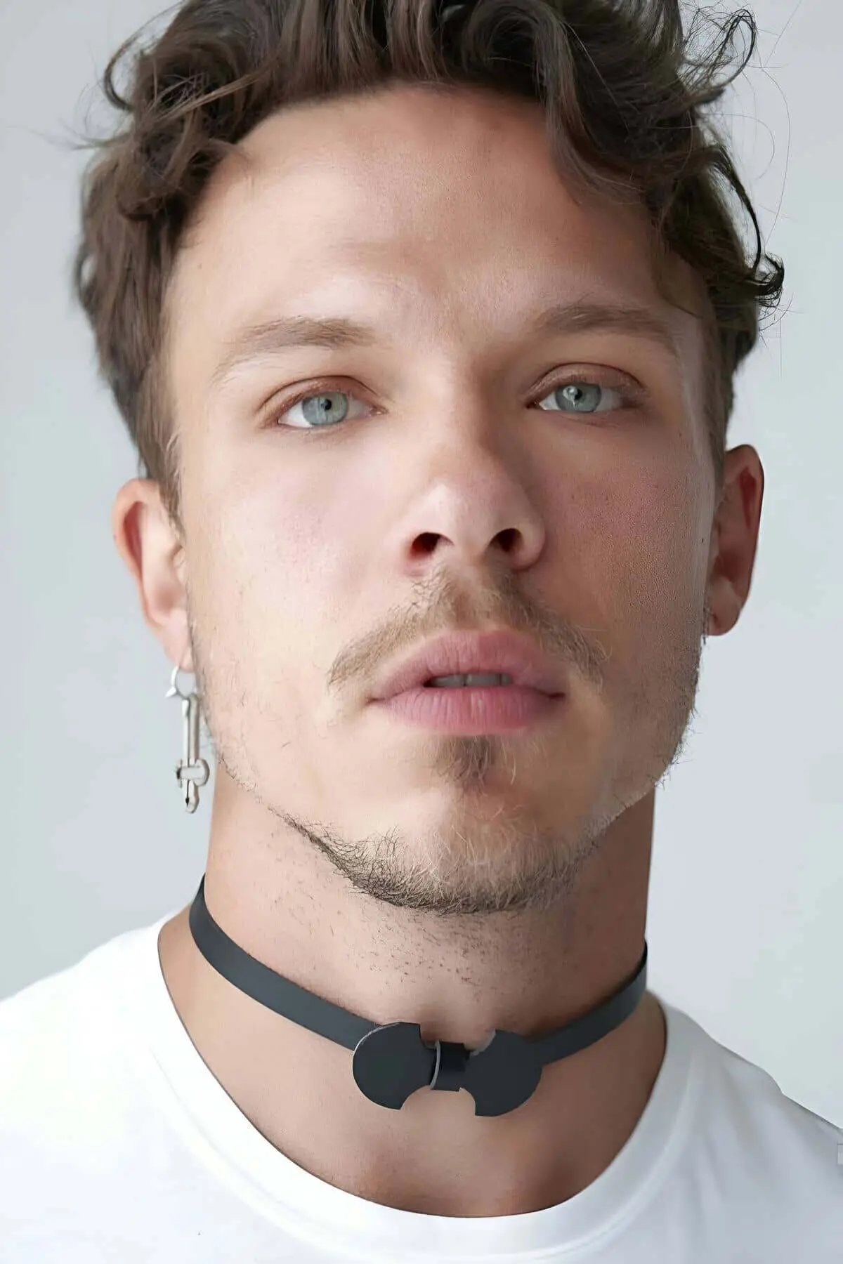 Men's Sexy Neck Collar Leather Harness - SHM87