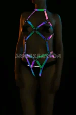 Erotic Lingerie Reflective Sexy Body Harness - Image 3