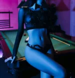 Fantasy Leather Breast Harness, Leather Panty Harness Set - SH1008 - Image 6