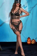 Fantasy Leather Bust and Garter Harness Set - SH846