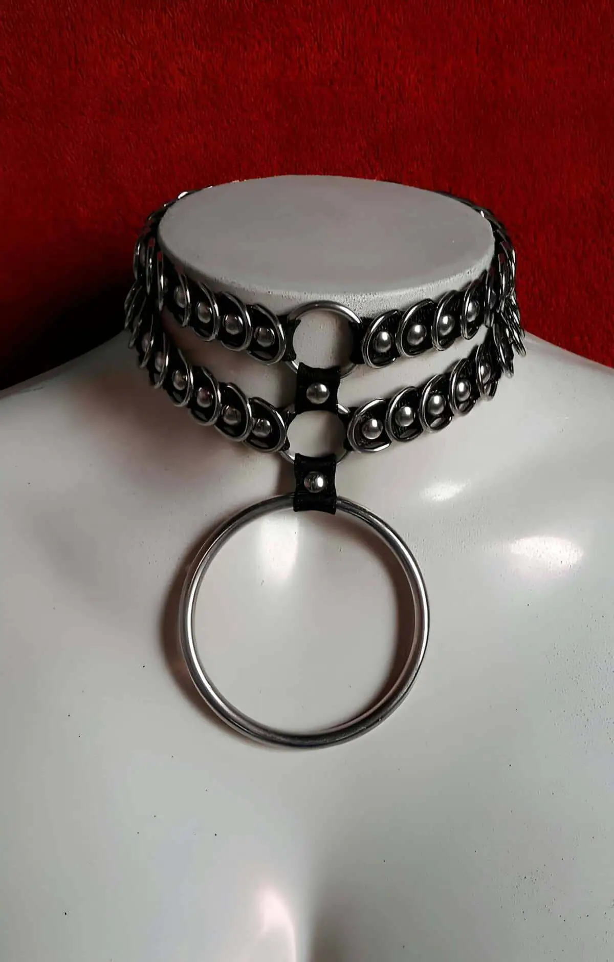Rubber Choker - Rubber Harness - Handmade Rubber Choker - SH573