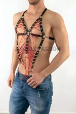 Rubber Men's Harness - Custom Made Men's Harness - Sexy Rubber Men's Harness - SHM64 - Image 2