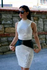 Elegant Women's Belt with Rivet Detail, Stylish Women's Belt, Leather Corset Belt for Dresses - SH873 - Image 4