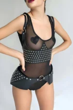 Elegant Belt and Harness Set with Rivet Details - SH1303 - Image 3