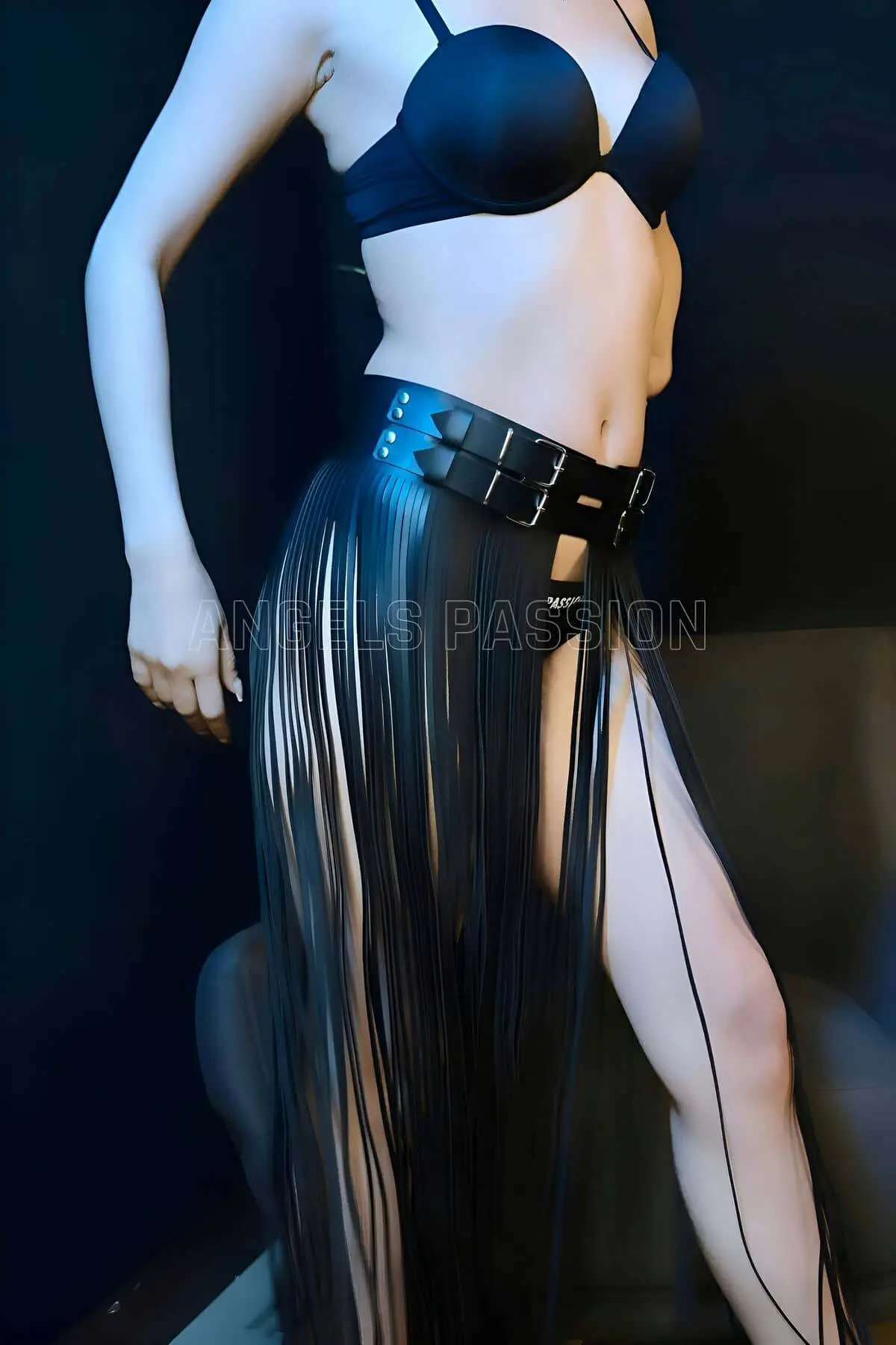 128578.webp Tassel Leather Skirt Harness - SH1090 - Image 1