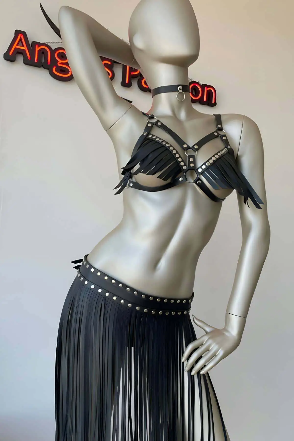 Tassel Skirt and Tassel Bra Harness Set