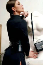 Elegant Leather Belt for Dresses, Usable on Both Sides (Front and Back) - SH619 - Image 2