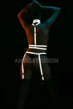 Special Reflective Garter Harness Set with Collar - SH233 - Image 3