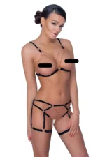 Sexy Garter Set with Elastic and Chain Details - SH786 - Image 3