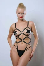 Leather Fantasy Lingerie, Full Body Harness - SH811 - Image 4