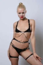 Stylish Chest and Leg Harness Set with Hook Detail - SH1221 - Image 3