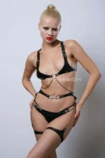 Stylish Chest and Leg Harness Set with Hook Detail - SH1221 - Image 4