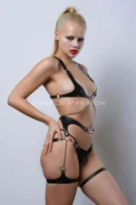 Stylish Chest and Leg Harness Set with Hook Detail - SH1221 - Image 9