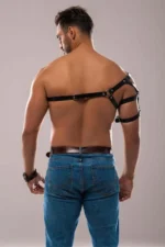 One Shoulder Men's Harness, Men's Chest and Shoulder Harness - SHM136 - Image 2