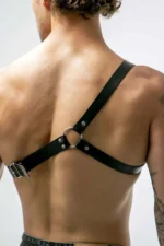 One Shoulder Leather Men's Harness - SHM211 - Image 2