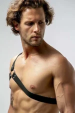 One Shoulder Leather Men's Harness - SHM211 - Image 3