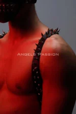Studded and Masked Men's Harness Set, Men's Clubwear, Men's Chest Harness - SHM204 - Image 8