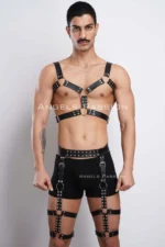Stylish Chest and Leg Harness Set, Men's Party Accessories - SHM196 - Image 2
