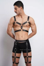 Stylish Chest and Leg Harness Set, Men's Party Accessories - SHM196 - Image 5