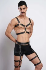 Stylish Chest and Leg Harness Set, Men's Party Accessories - SHM196