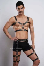 Stylish Chest and Leg Harness Set, Men's Party Accessories - SHM196 - Image 6
