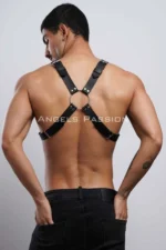 Ring Detail X-Chest Men's Harness, Shirt Belt, T-Shirt Belt, Clubwear - SHM178 - Image 6