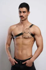 One-Shoulder Men's Harness, Fancy Men's Outerwear - SHM177 - Image 5