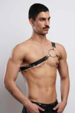 One-Shoulder Men's Harness, Fancy Men's Outerwear - SHM177 - Image 6