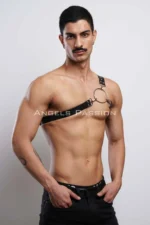 One-Shoulder Men's Harness, Fancy Men's Outerwear - SHM177 - Image 4