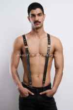 Stylish Men's Body Belt, Men's Leather Trouser Suspenders - SHM175