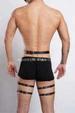 Leather Men's Leg Harness, Men's Garter, Men's Fantasy Accessory - SHM167 - Image 4
