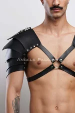 Two-Shoulder Detail Gladiator Harness, Stylish Men's Harness Costume, Gladiator Men's Costume - SHM161 - Image 2