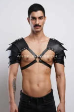 Two-Shoulder Detail Gladiator Harness, Stylish Men's Harness Costume, Gladiator Men's Costume - SHM161