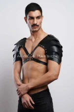 Two-Shoulder Detail Gladiator Harness, Stylish Men's Harness Costume, Gladiator Men's Costume - SHM161 - Image 6