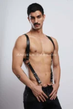 Stylish Men's Leather Belt with Back Detail, Men's Leather T-Shirt/Shirt Belt - SHM160 - Image 3