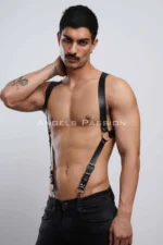 Stylish Men's Leather Belt with Back Detail, Men's Leather T-Shirt/Shirt Belt - SHM160 - Image 4