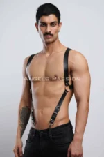 Stylish Men's Leather Belt with Back Detail, Men's Leather T-Shirt/Shirt Belt - SHM160 - Image 5